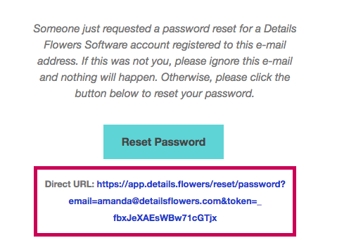 Reset password