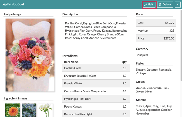 edit recipe image