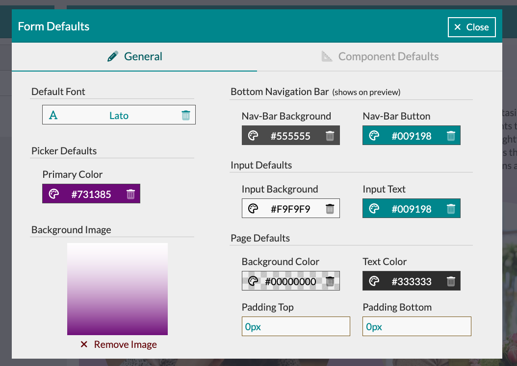 The Form Builder: Static Pages