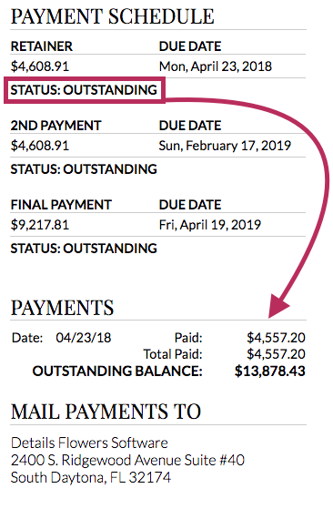 Proposal payment off - invoicing 