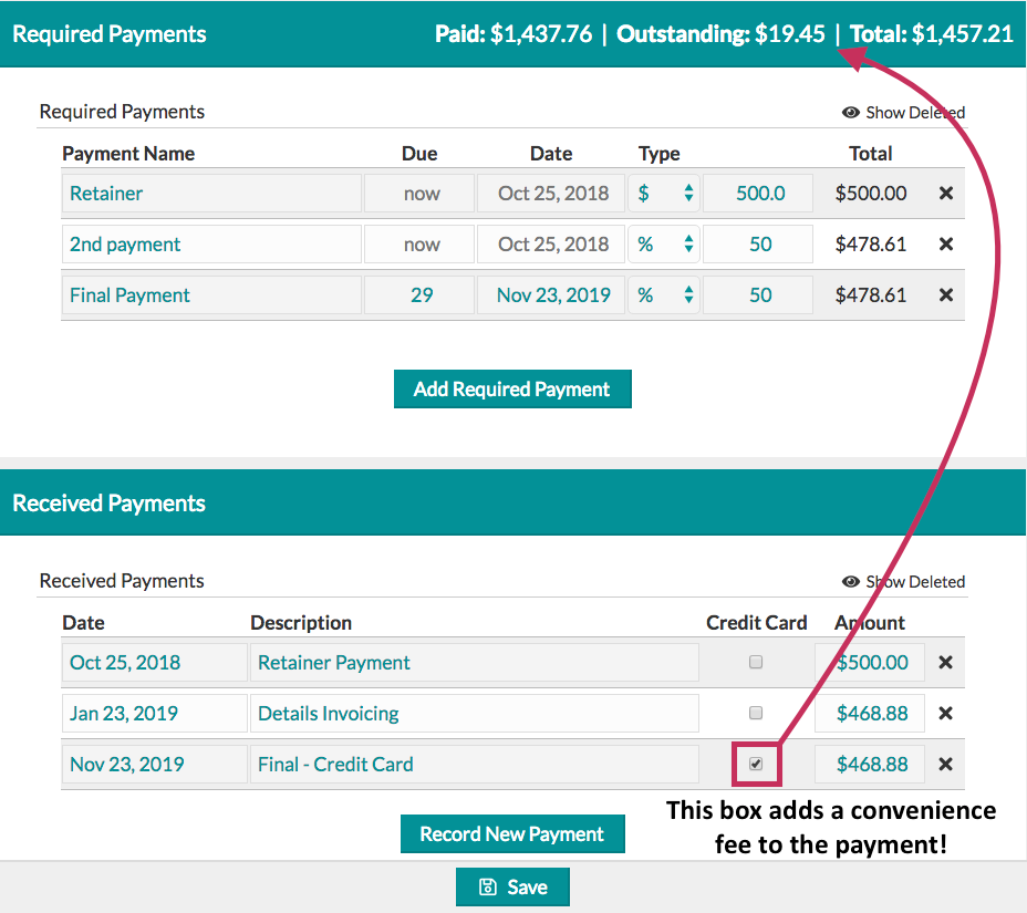 force payment of outstanding invoices